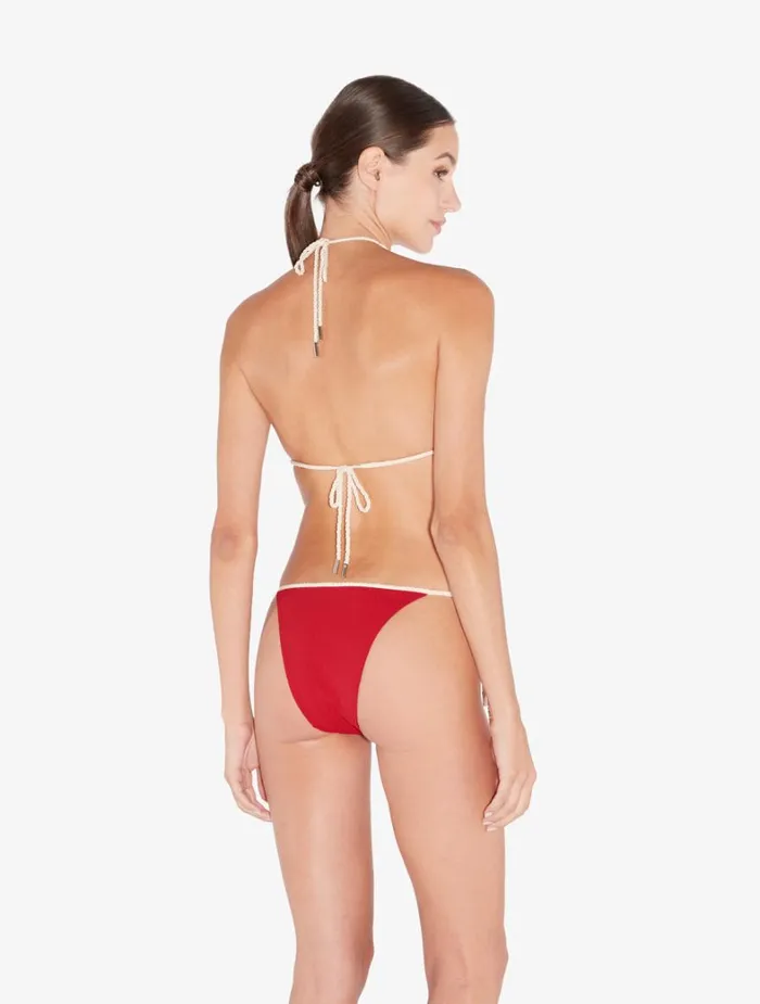 La Perla Monogram Triangle Bikini Top In Red Women Bikinis