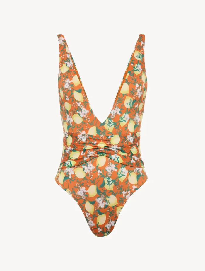 La Perla Orange Printed Swimsuit Women OnePiece Bathing Suits