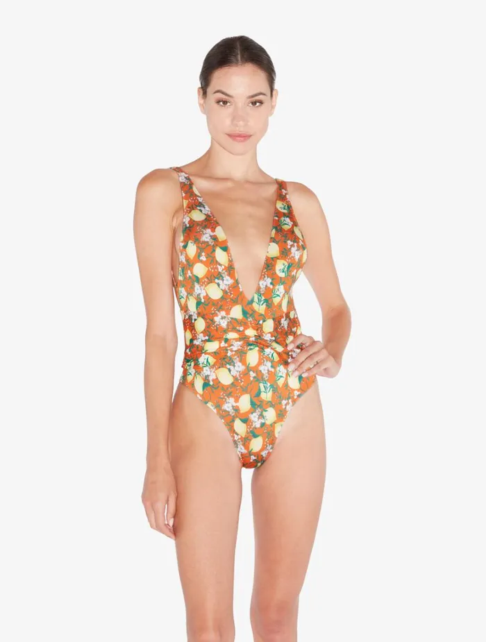 La Perla Orange Printed Swimsuit Women OnePiece Bathing Suits
