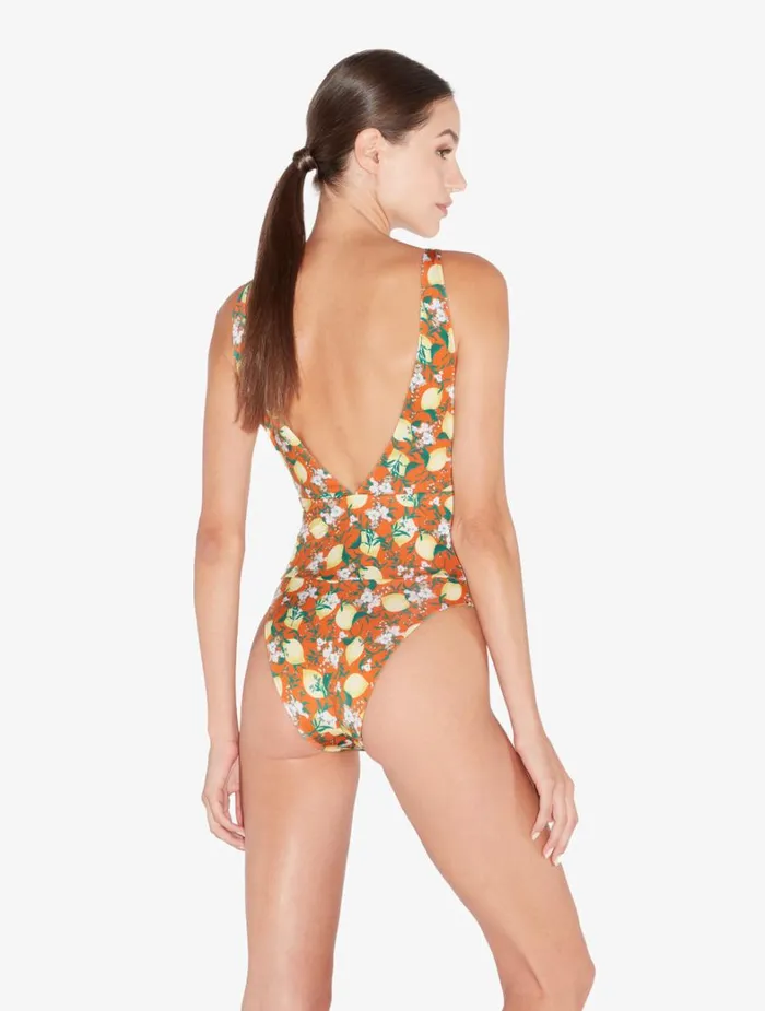 La Perla Orange Printed Swimsuit Women OnePiece Bathing Suits
