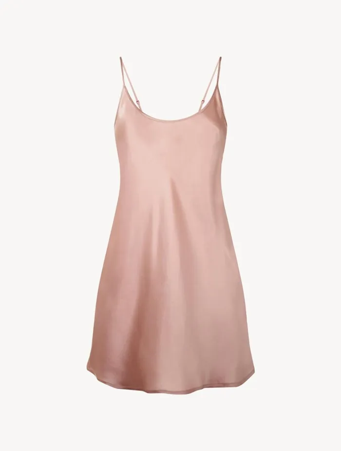 La Perla Powder Pink Silk Short Slip Women Loungewear