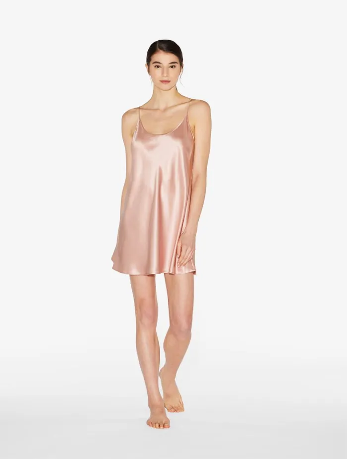 La Perla Powder Pink Silk Short Slip Women Loungewear