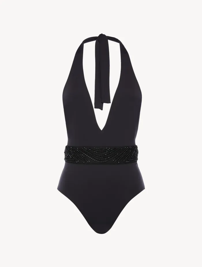 La Perla Swimsuit In Black With Beading Women OnePiece Bathing Suits