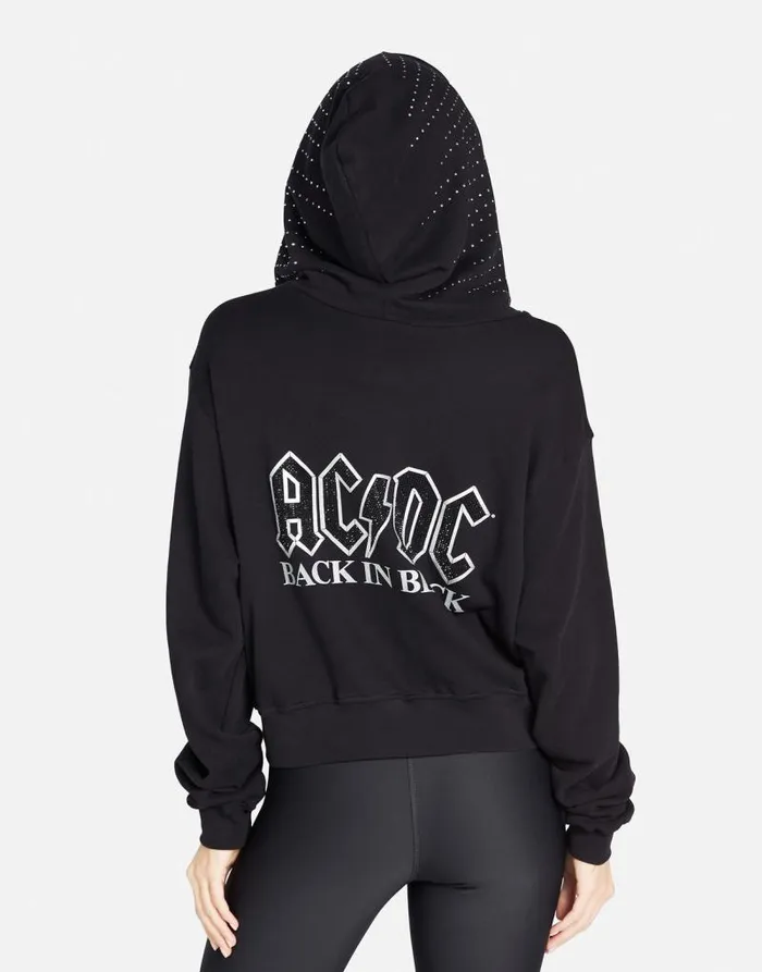 Lachelle ACDC Crystals Black Women Lauren Moshi Hoodies
