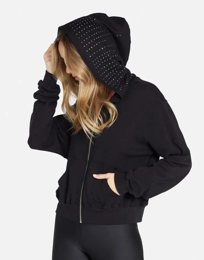 Lachelle ACDC Crystals Black Women Lauren Moshi Hoodies