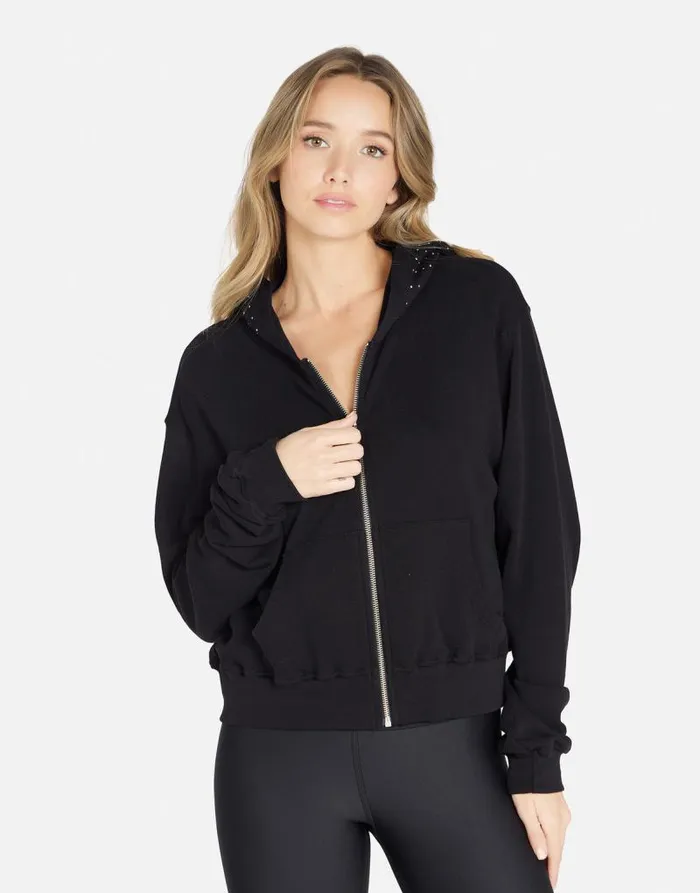 Lachelle ACDC Crystals Black Women Lauren Moshi Hoodies