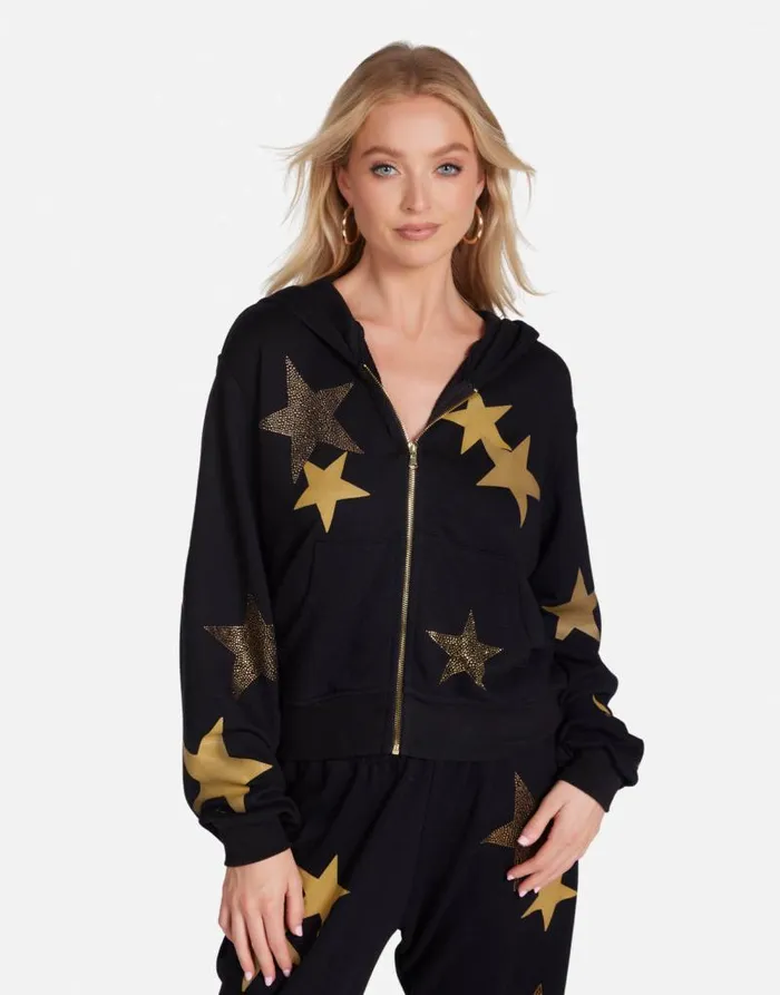 Lachelle Gold Crystal Multi Stars Black Women Lauren Moshi Long Sleeve