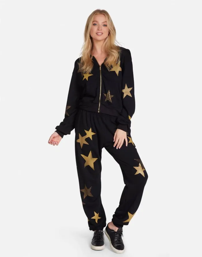 Lachelle Gold Crystal Multi Stars Black Women Lauren Moshi Long Sleeve