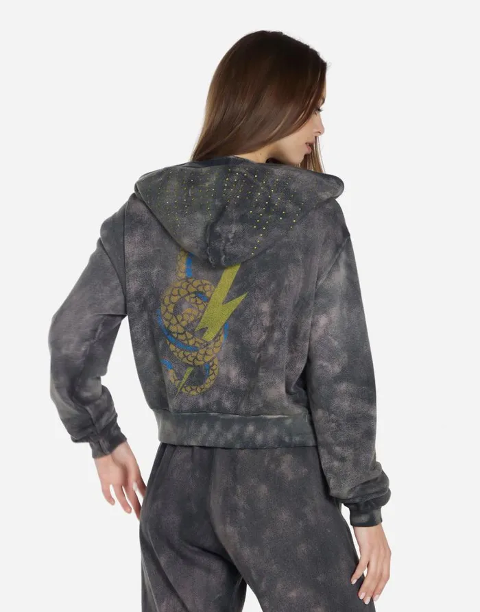 Lachelle Lightning Snake Sunfade Onyx Women Lauren Moshi Hoodies