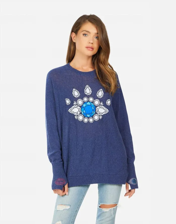 Ladona Diamond Eye Navy Women Lauren Moshi Sweaters and Knits