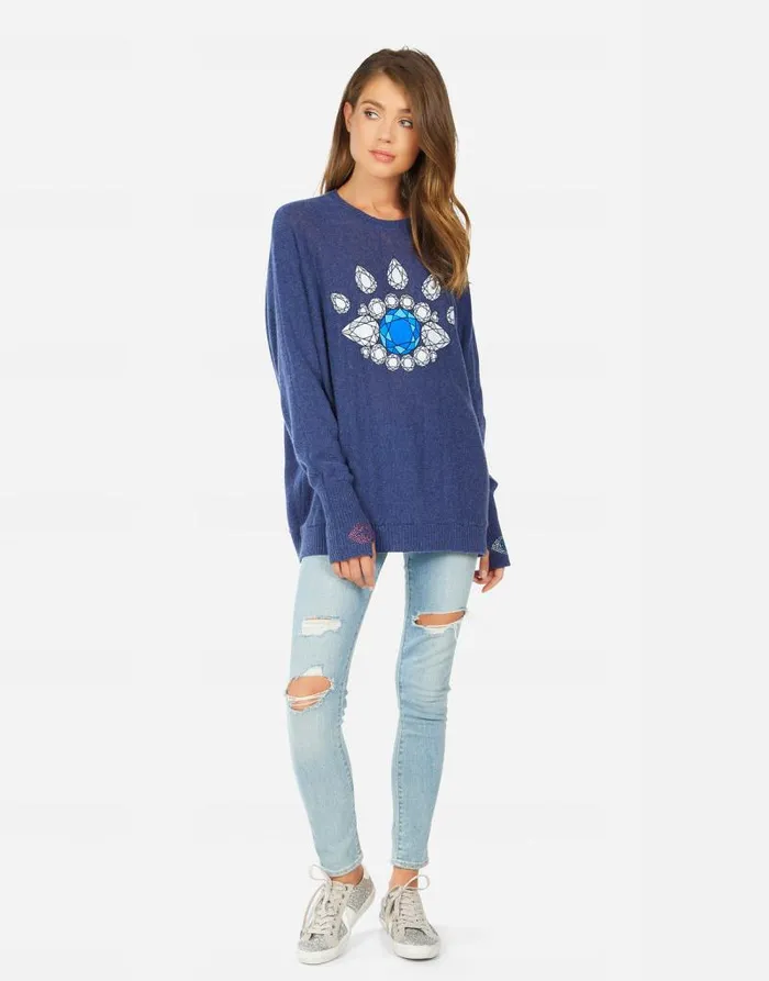 Ladona Diamond Eye Navy Women Lauren Moshi Sweaters and Knits
