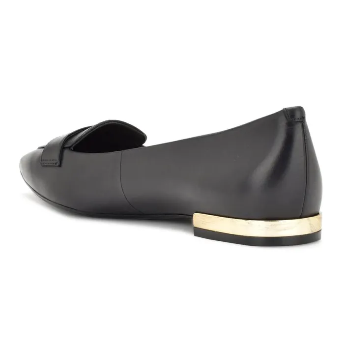 Lallin Pointy Toe Loafers Black Leather Women Nine West Flats Lallin Pointy Toe Loafers Black Leather Women Nine West Flats