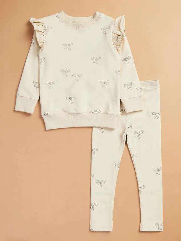 Landry Bow Lounge Set Lightbrown Girl Altar039d State Tops