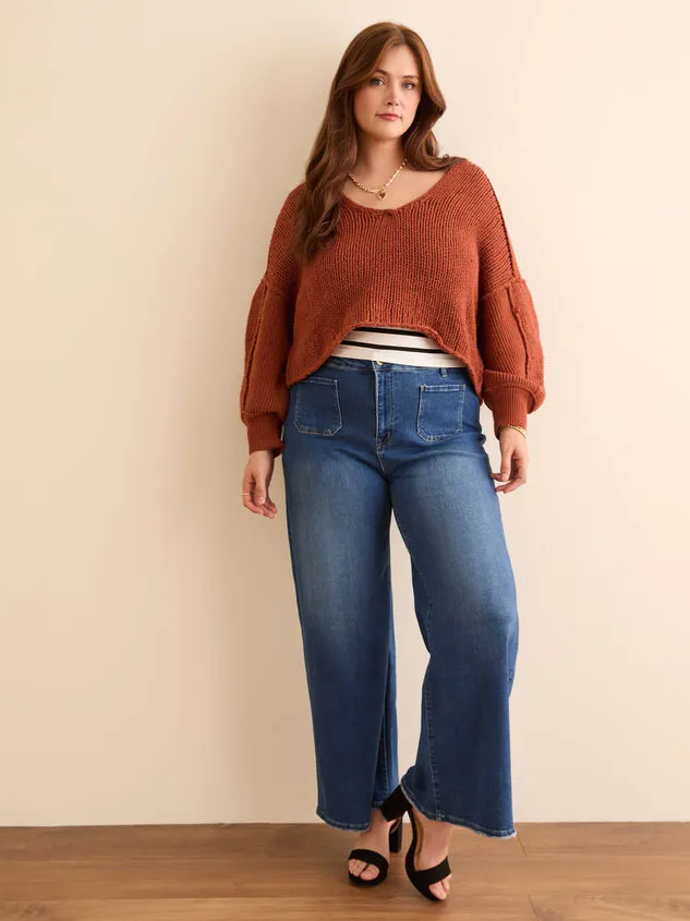 Laney Cropped Sweater Spice Women Altar039d State Sweaters Cardigans