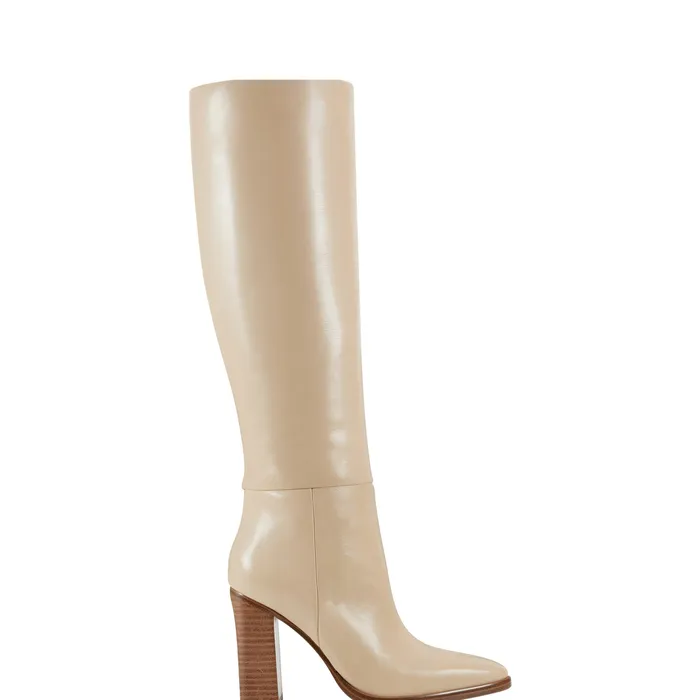 Lannie Dress Boot Light Natural Boots and Booties Marc Fisher Women