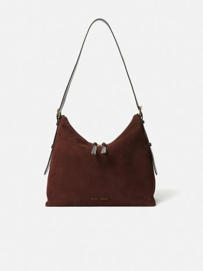Large Trafalgar Shoulder Bag Burgundy Women Jigsaw Leather