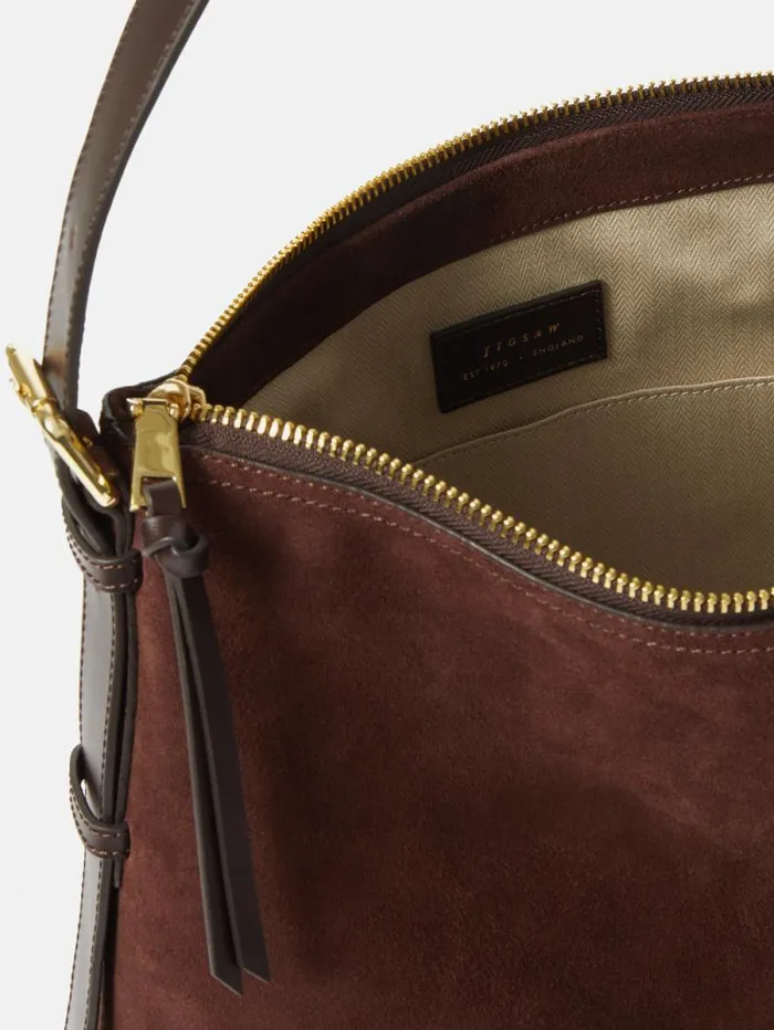 Large Trafalgar Shoulder Bag Burgundy Women Jigsaw Leather