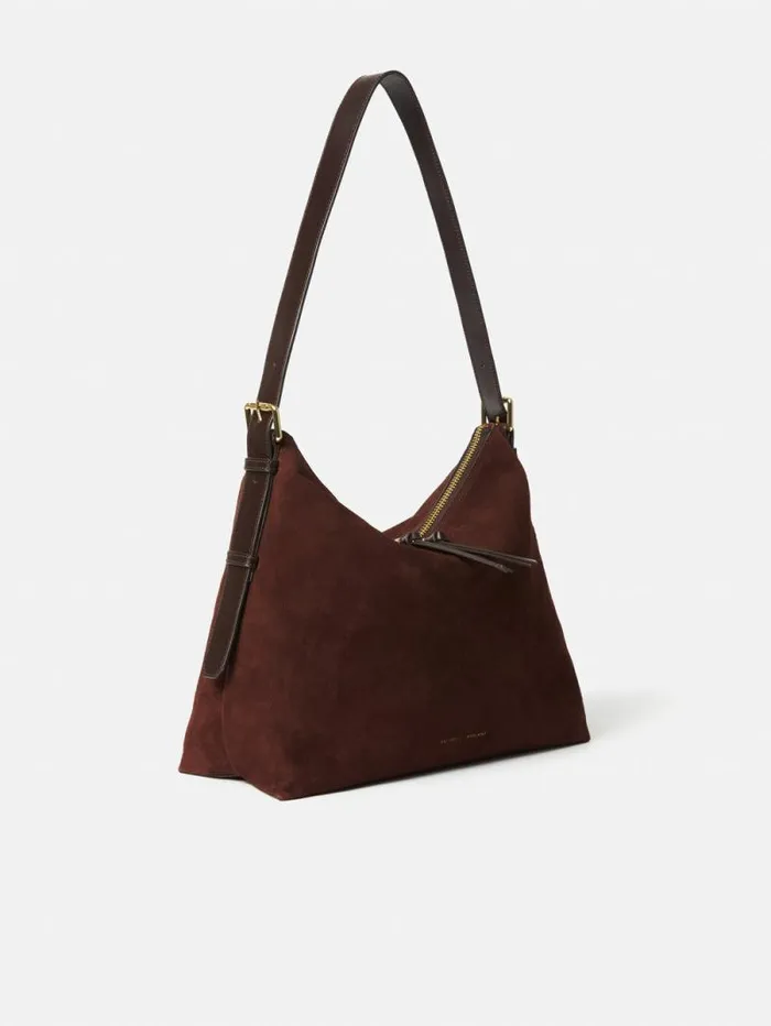 Large Trafalgar Shoulder Bag Burgundy Women Jigsaw Leather