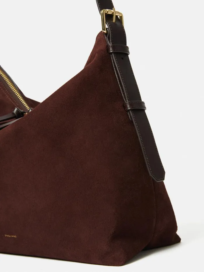 Large Trafalgar Shoulder Bag Burgundy Women Jigsaw Leather