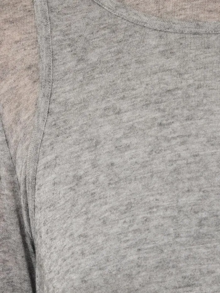 Layered 2in1 Top Grey Women Jigsaw Shirts and Tops