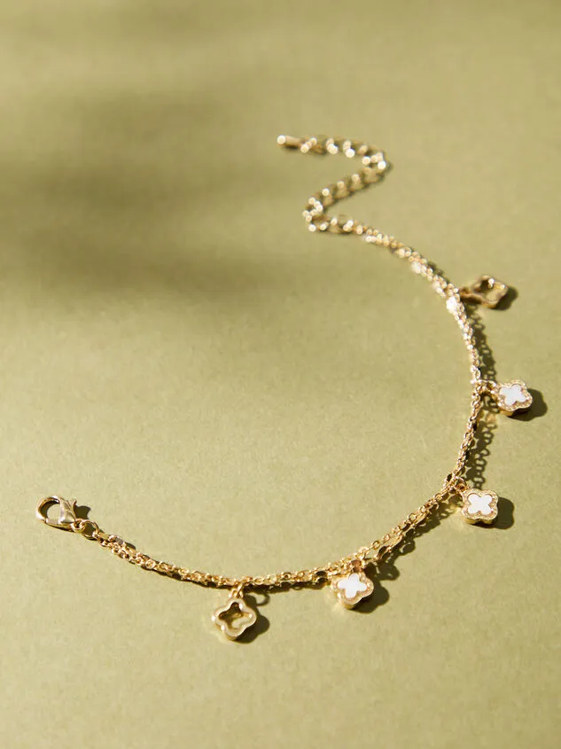 Layered Clover Charm Bracelet Gold Women Altar039d State Bracelets Layered Clover Charm Bracelet Gold Women Altar039d State Bracelets