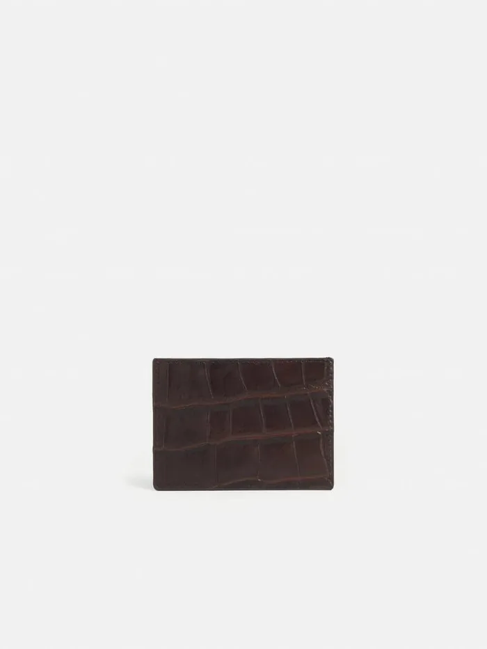 Leather Card Holder Chocolate Women Jigsaw Bags