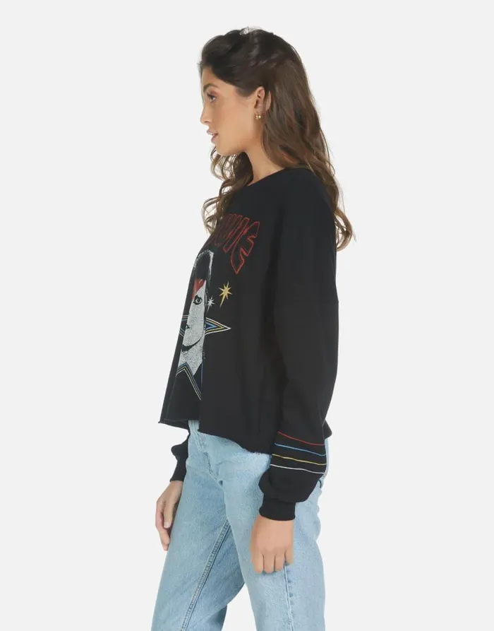Lee Bowie 1973 Tour Black Women Lauren Moshi Long Sleeve