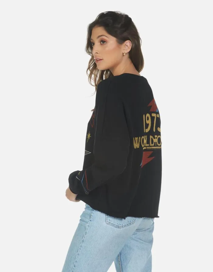 Lee Bowie 1973 Tour Black Women Lauren Moshi Long Sleeve