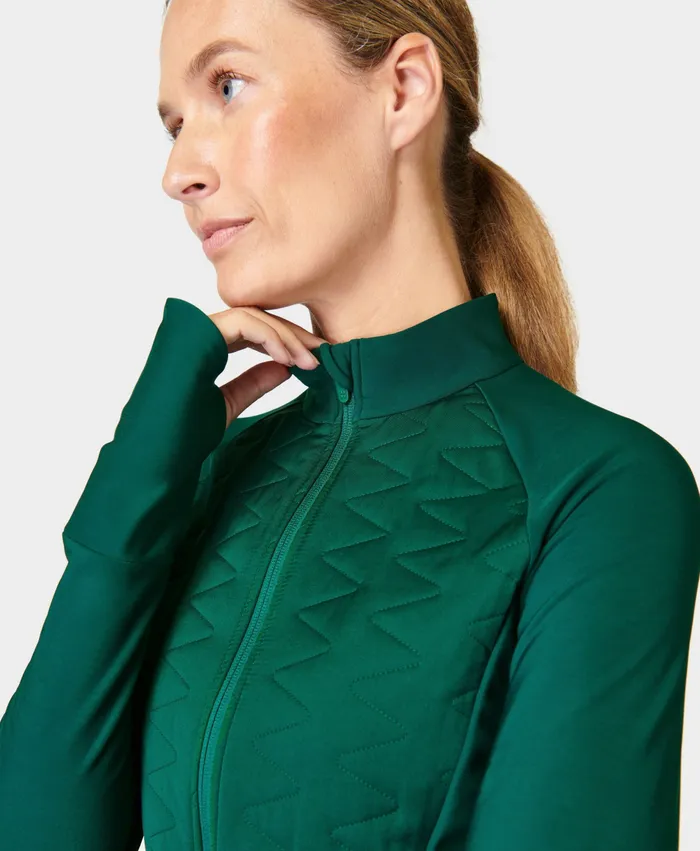 Light Speed Running Jacket Retro Green Coats and Jackets Sweaty Betty Women