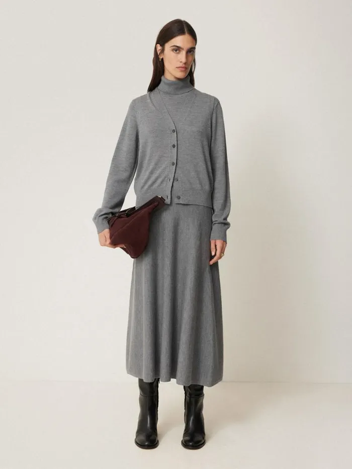 Lightweight Merino Waistcoat Grey Women Jigsaw Knitwear and Cashmere