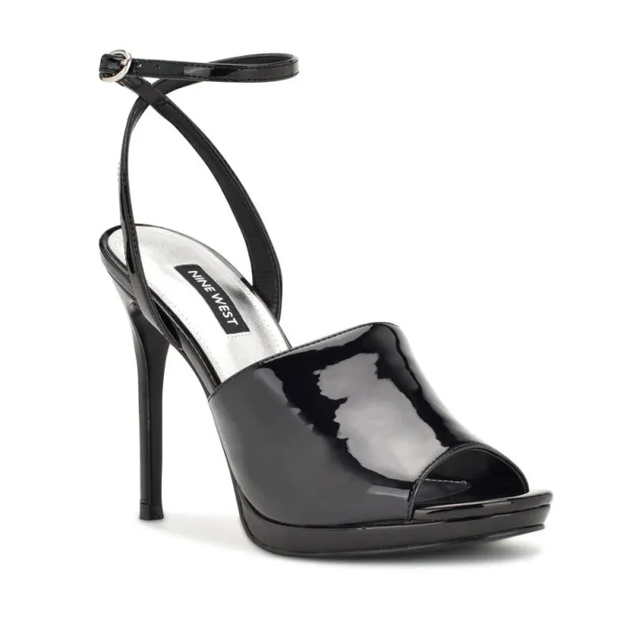Limbery Anke Strap Sandals Black Patent Women Nine West Sandals Limbery Anke Strap Sandals Black Patent Women Nine West Sandals