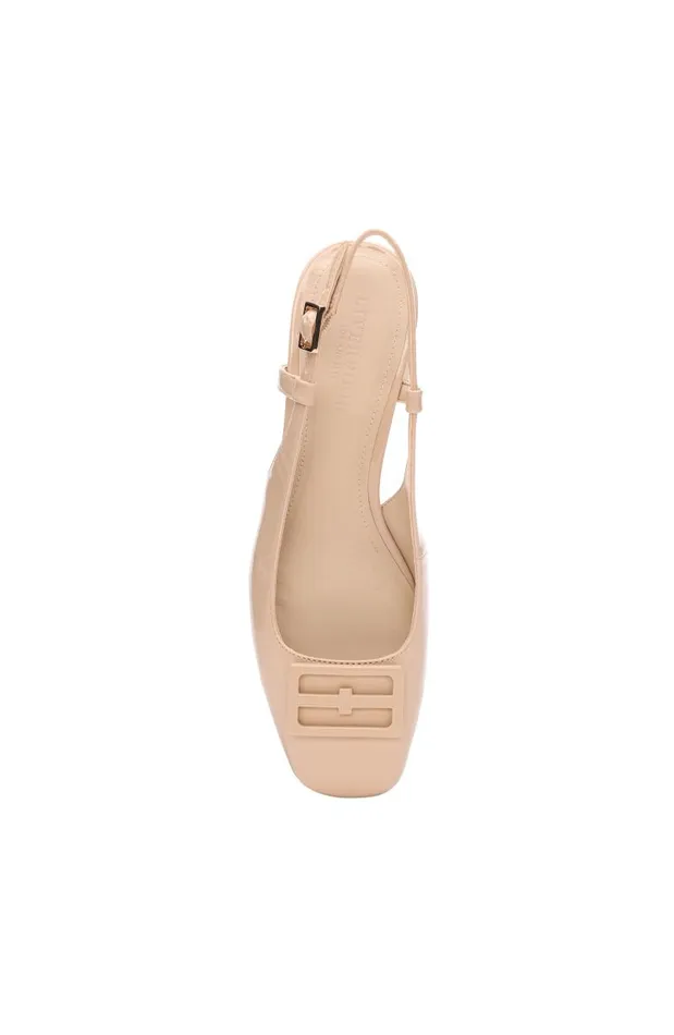 Liverpool Los Angeles Flats GETTY SLINGBACK WITH LOGO MEDALLION Lp Nude 8211 Womens