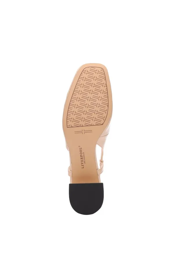 Liverpool Los Angeles Flats GETTY SLINGBACK WITH LOGO MEDALLION Lp Nude 8211 Womens