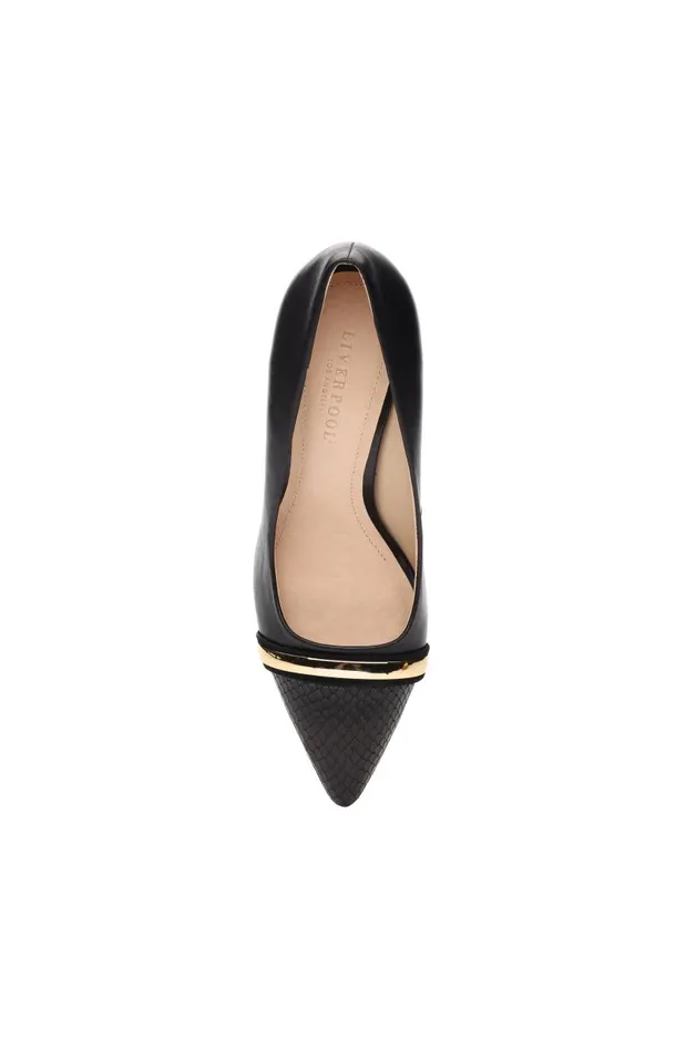Liverpool Los Angeles Heels BELAIR PUMP WITH EMBOSSED SNAKE Black 8211 Womens