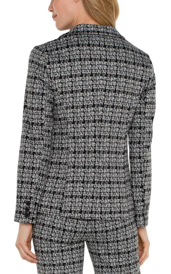 Liverpool Los Angeles Jackets FITTED BLAZER Black Grey Plaid 8211 Womens
