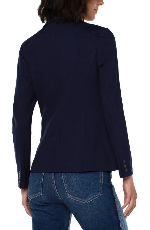 Liverpool Los Angeles Jackets FITTED BLAZER SUPER STRETCH PONTE Cadet Blue 8211 Womens