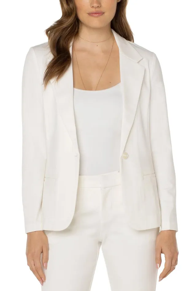 Liverpool Los Angeles Jackets FITTED BLAZER SUPER STRETCH PONTE Vintage White 8211 Womens