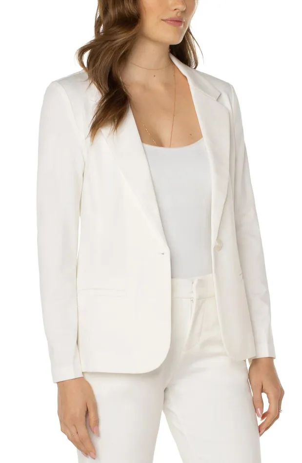 Liverpool Los Angeles Jackets FITTED BLAZER SUPER STRETCH PONTE Vintage White 8211 Womens