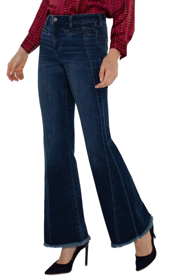 Liverpool Los Angeles Jeans HANNAH FLARE WITH WELT POCKETS Mount Dora 8211 Womens