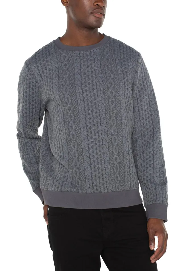 Liverpool Los Angeles Shirts CREW NECK PULLOVER Charcoal Grey 8211 Mens