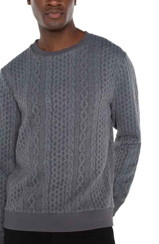Liverpool Los Angeles Shirts CREW NECK PULLOVER Charcoal Grey 8211 Mens