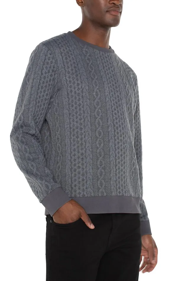 Liverpool Los Angeles Shirts CREW NECK PULLOVER Charcoal Grey 8211 Mens