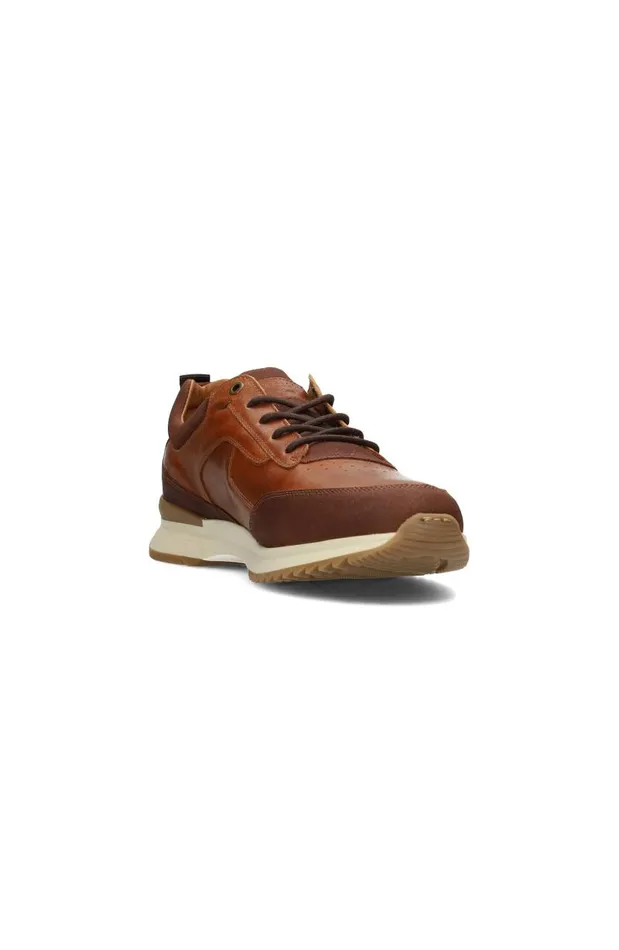 Liverpool Los Angeles Sneakers BENNET LEATHER TEXTURED SNEAKER Cognac 8211 Mens