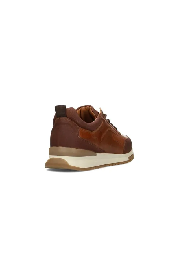Liverpool Los Angeles Sneakers BENNET LEATHER TEXTURED SNEAKER Cognac 8211 Mens