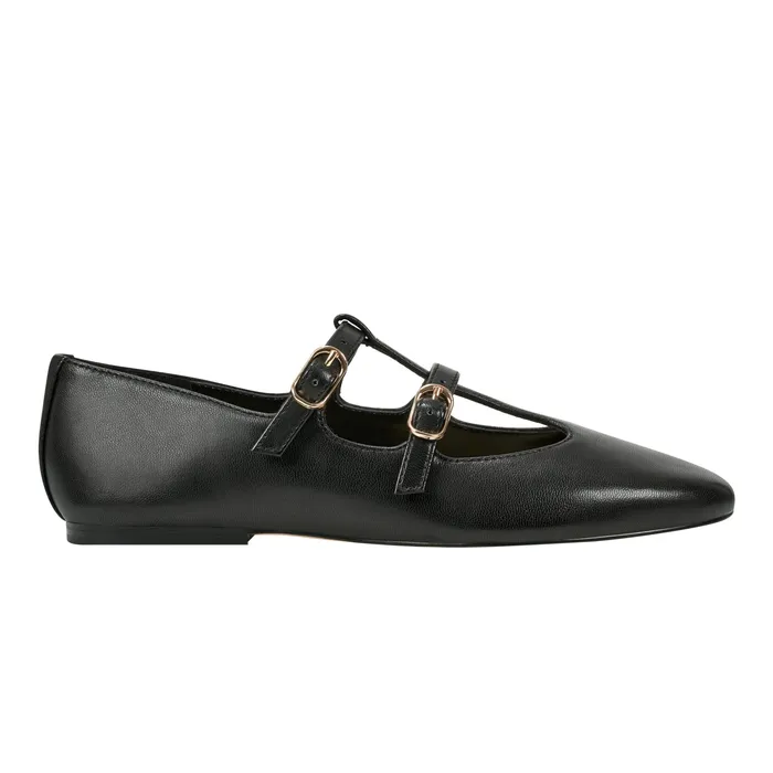 Loafers and Flats Women Evie Ballet Flat Black Leather Marc Fisher