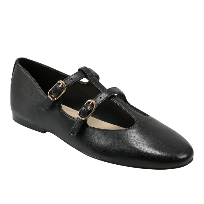Loafers and Flats Women Evie Ballet Flat Black Leather Marc Fisher