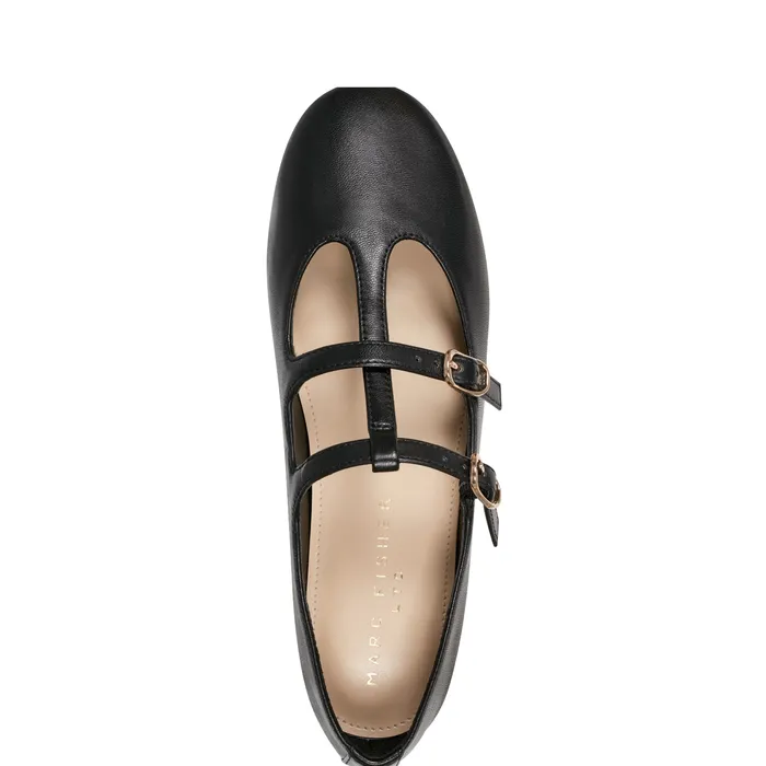 Loafers and Flats Women Evie Ballet Flat Black Leather Marc Fisher