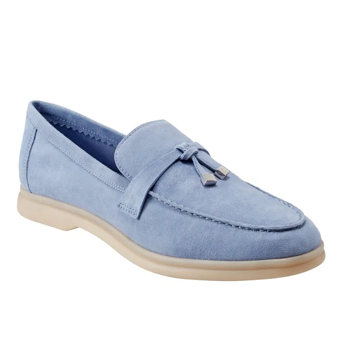 Loafers and Flats Women Yanelli Casual Loafer Light Blue Suede Marc Fisher