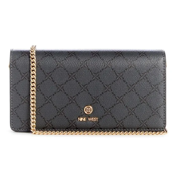 Lockup 9S Phone Chain Crossbody Onyx Logo Women Nine West Crossbody