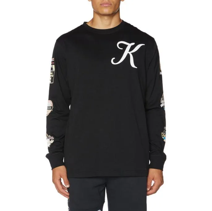 Logo Oene Longsleeve 8211 Jet Black Jet Black Men Kappa TShirts